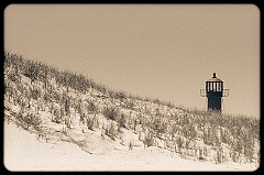 Sand Dune By Monomoy Light on Cape Cod -Sepia Tone